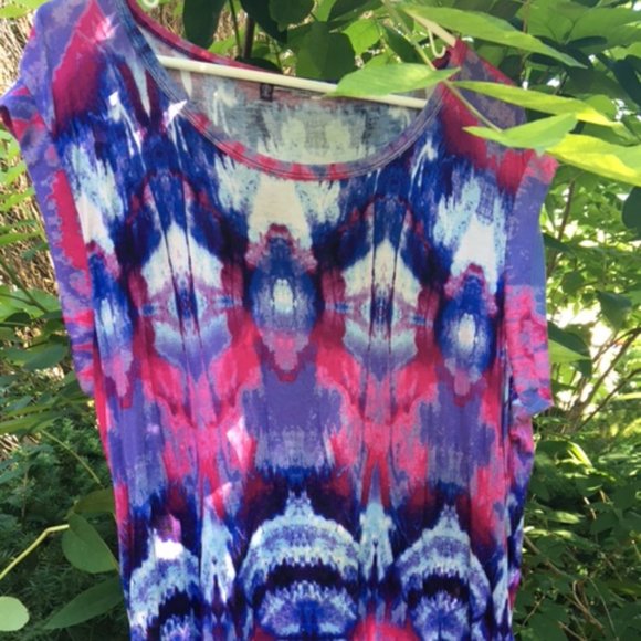 Vibrant, Tie Dye printed, sleeveless, top, XL - Picture 2 of 6